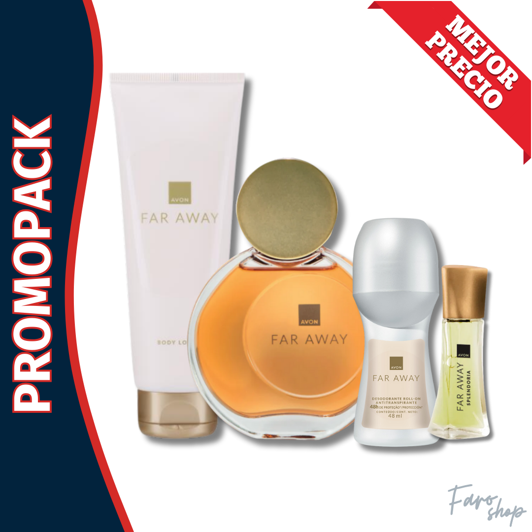 PROMOPACK PERFUME FAR AWAY + CREMA + DESODORANTE + PERFUME MINI 15ML