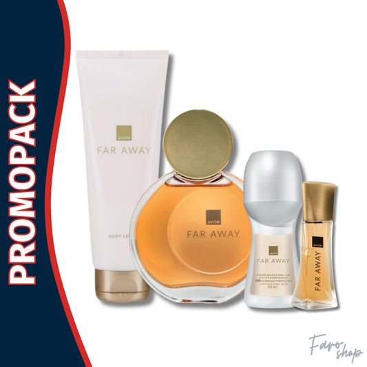PROMOPACK PERFUME FAR AWAY + CREMA + DESODORANTE + PERFUME MINI 15ML