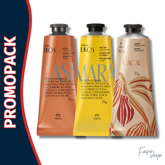 PROMOPACK PULPA PARA MANOS MARACUYA + CASTAÑA + CACAO