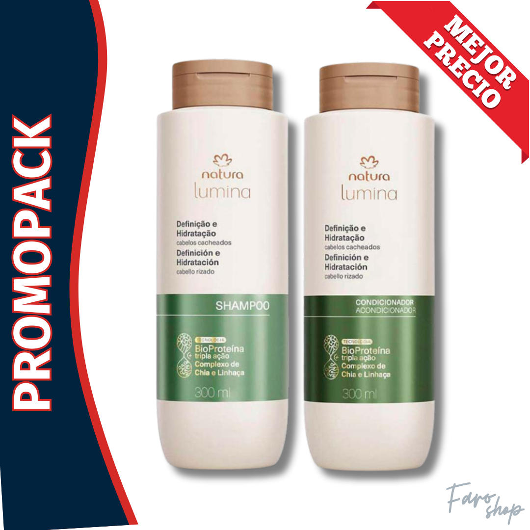 PROMOPACK SHAMPOO + ACONDICIONADOR LUMINA DEFINICION E HIDRATACION CABELLO RIZADO