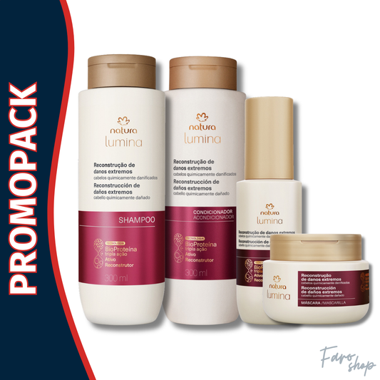 PROMOPACK SHAMPOO + ACONDICIONADOR + MASCARILLA + SERUM LUMINA RECONSTRUCCIÓN