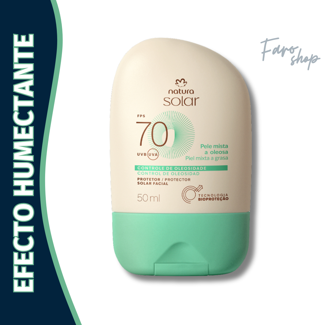 PROTECTOR SOLAR FACIAL PIEL MIXTA A OLEOSA FPS 70 NATURA SOLAR