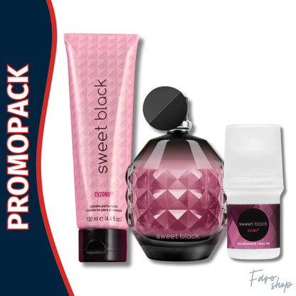 PROMOPACK PERFUME SWEET BLACK + CREMA + DESODORANTE