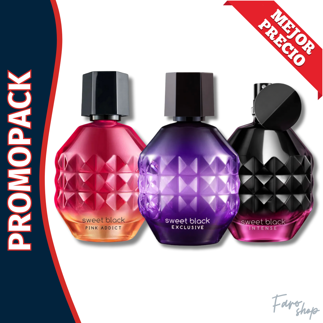 PROMOPACK SWEET BLACK INTENSE + PINK ADDICT + EXCLUSIVE