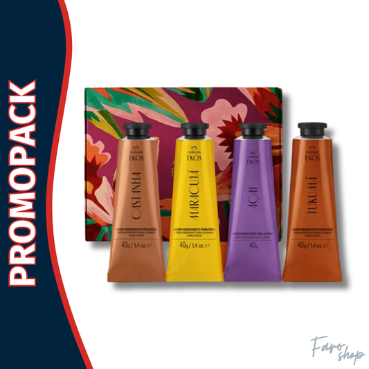 KIT REGALO EKOS HIDRATACIÓN PARA MANOS 4X40g: CASTAÑA + MARACUYA + ACAI + TUKUMA