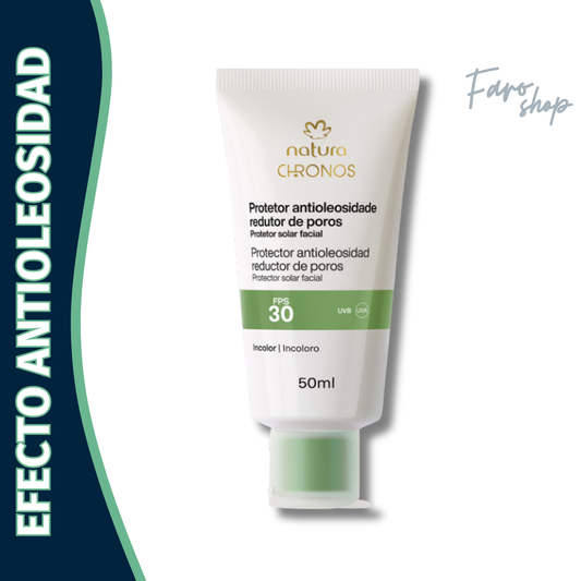 PROTECTOR ANTIOLEOSIDAD REDUCTOR DE POROS FPS 30 INCOLORO CHRONOS DERMA
