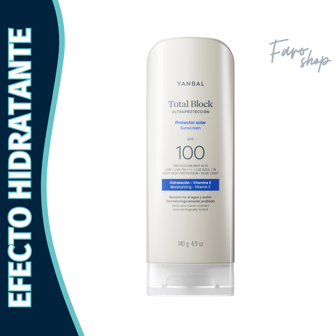 PROTECTOR SOLAR BLOQUEADOR SPF 100 TOTAL BLOCK - 140 G – El Faro Shop