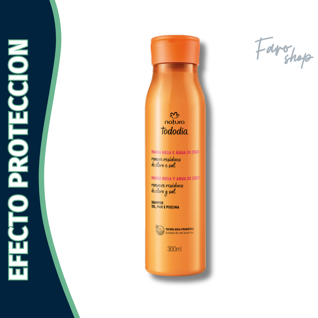 SHAMPOO TODODIA SOL, MAR Y PISCINA MANGO ROSA Y AGUA DE COCO