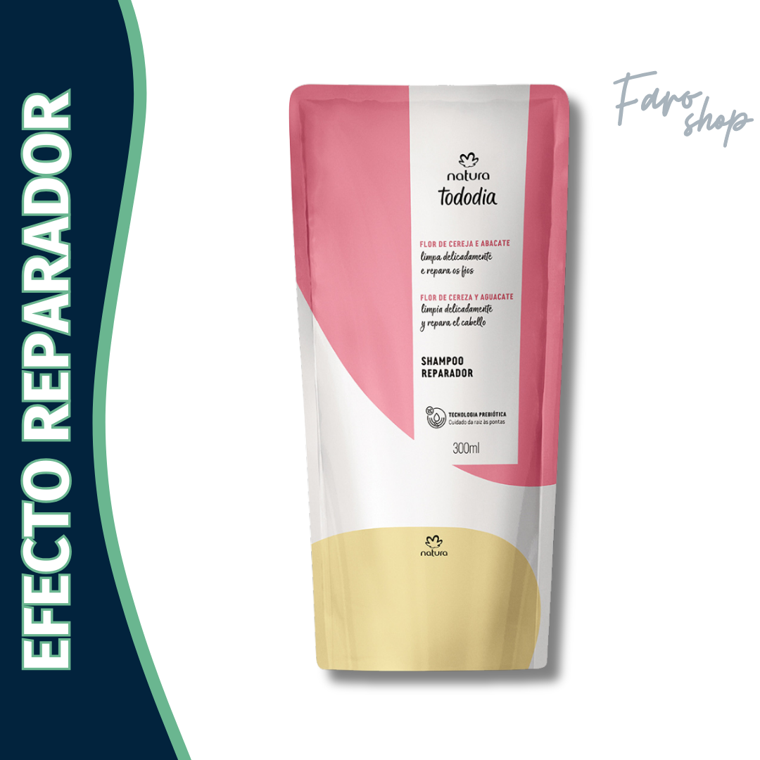 REPUESTO SHAMPOO TODODIA REPARADOR FLOR DE CEREZA Y AGUACATE