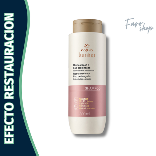 SHAMPOO LUMINA RESTAURACIÓN Y LISOS PROLONGADOS CABELLO LISO Y ALISADO