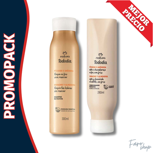 PROMOPACK SHAMPOO + ACONDICIONADOR TODODIA NUTRITIVO DURAZNO Y ALMENDRA