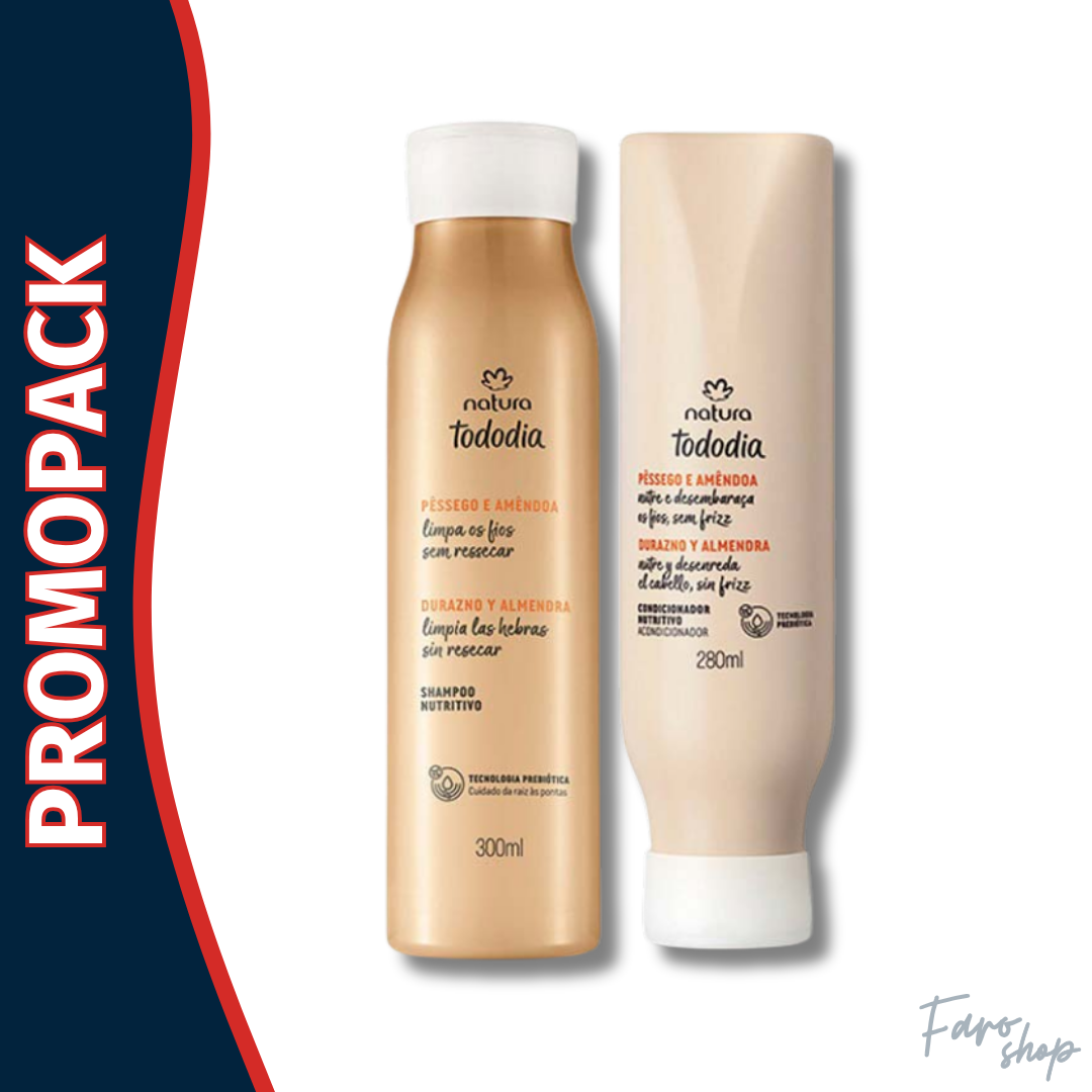 PROMOPACK SHAMPOO + ACONDICIONADOR TODODIA NUTRITIVO DURAZNO Y ALMENDRA