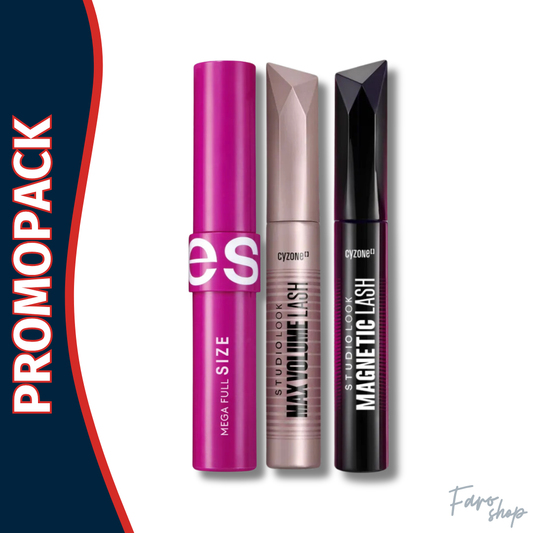 PROMOPACK 3 PESTAÑINAS: MEGA FULL SIZE + MAX VOLUME + MAGNETIC LASH