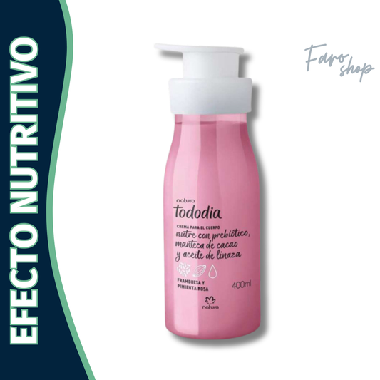 CREMA PARA EL CUERPO TODODIA FRAMBUESA Y PIMIENTA ROSA